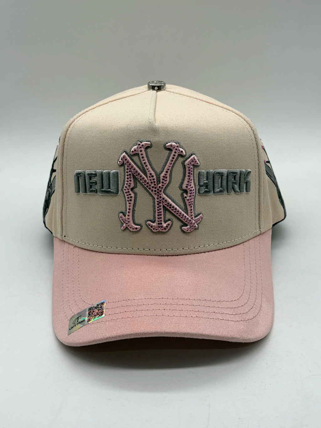 GORRA CAPS FANS // NY BEIGE-PINK