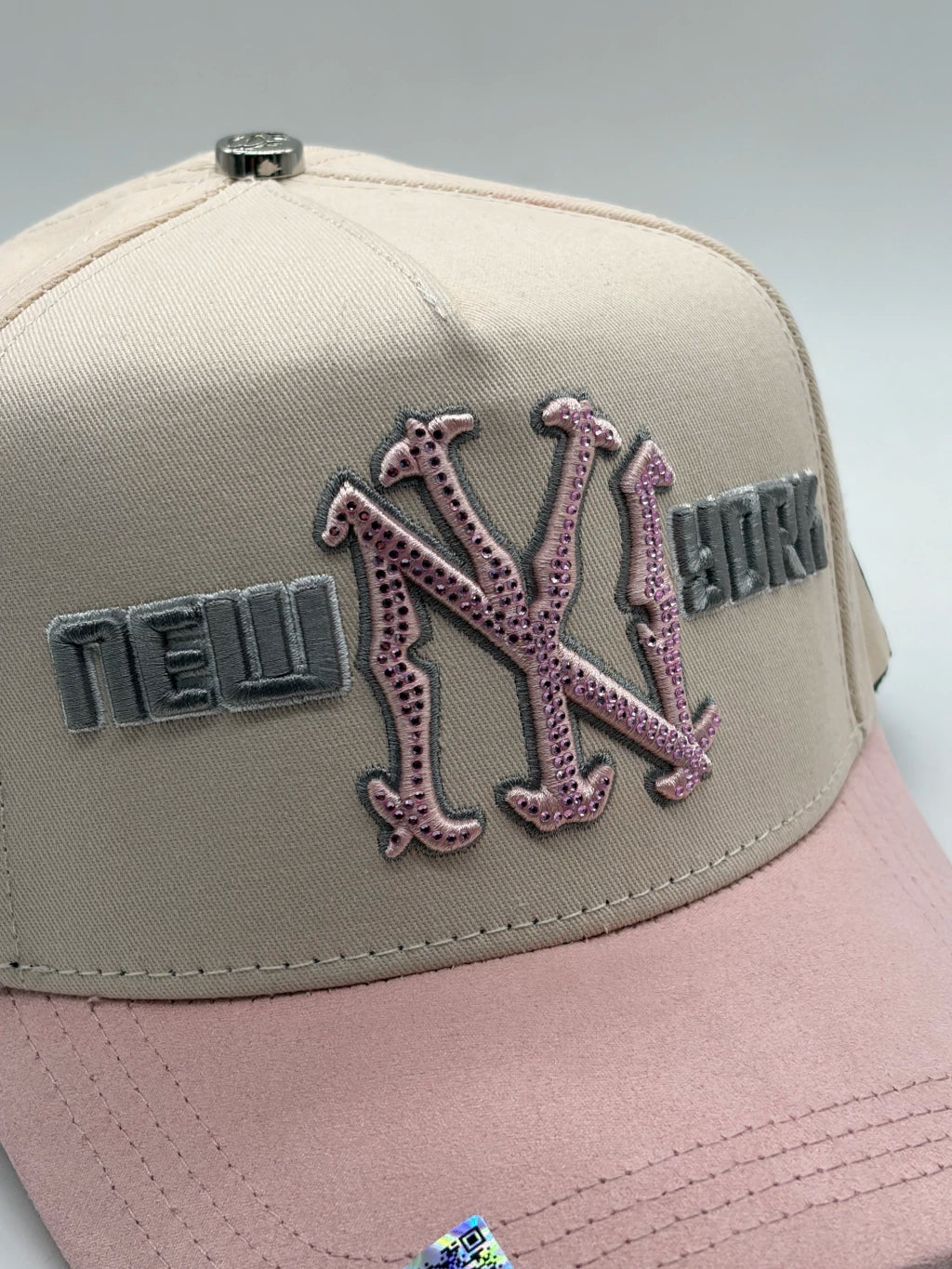 GORRA CAPS FANS // NY BEIGE-PINK