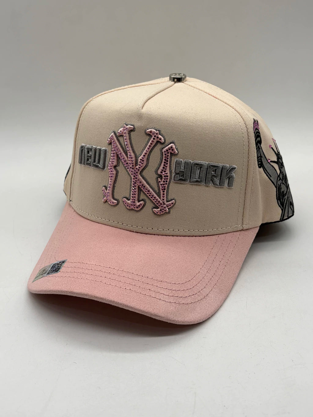 GORRA CAPS FANS // NY BEIGE-PINK